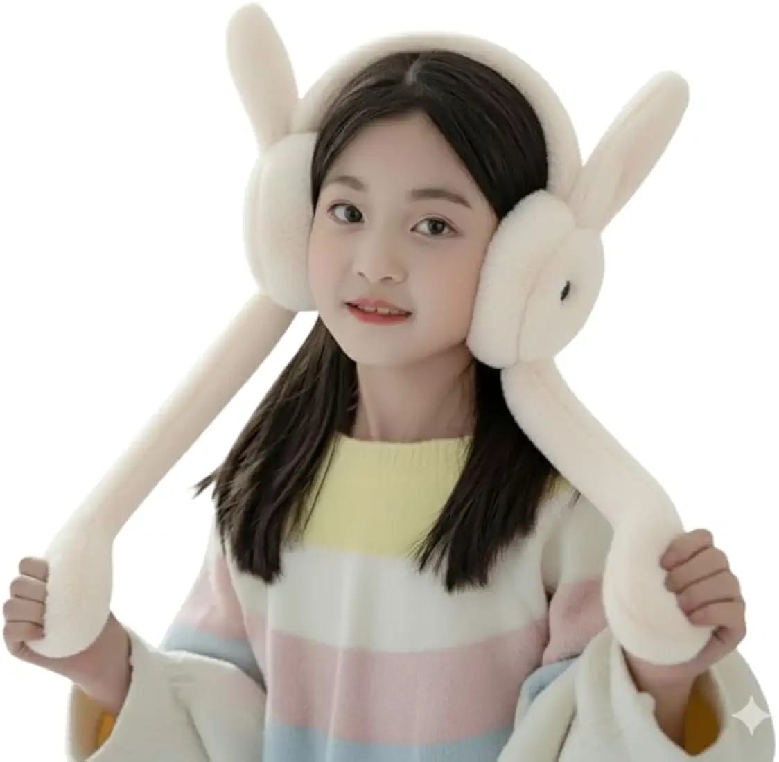 Soft Plush Bunny Ear Warmers