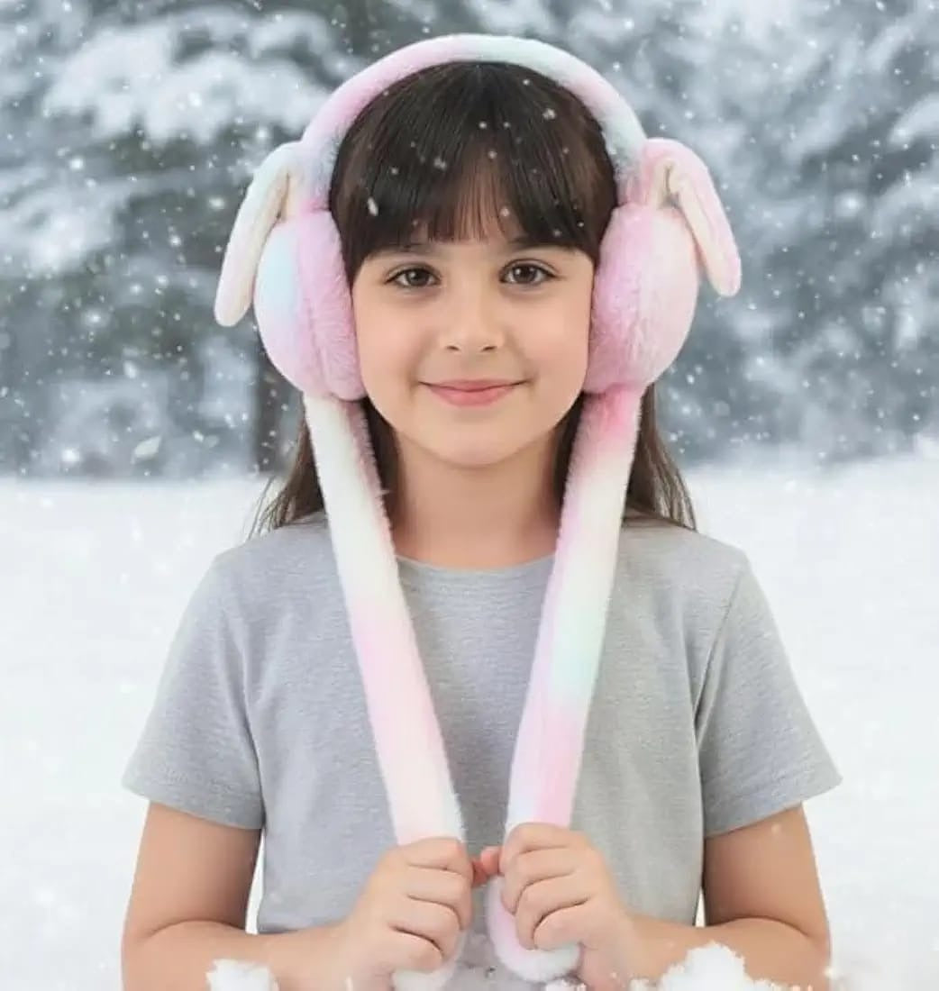 Soft Plush Bunny Ear Warmers