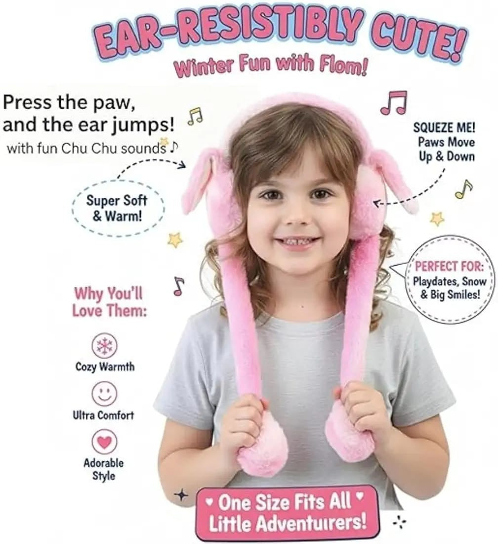 Soft Plush Bunny Ear Warmers